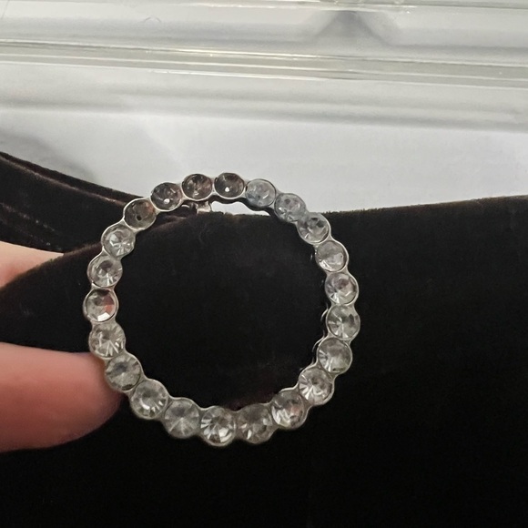 Vintage Maria Gabrielle Velour Bling Studded O Belted Wide Leg Flare Pants Large - Picture 4 of 6